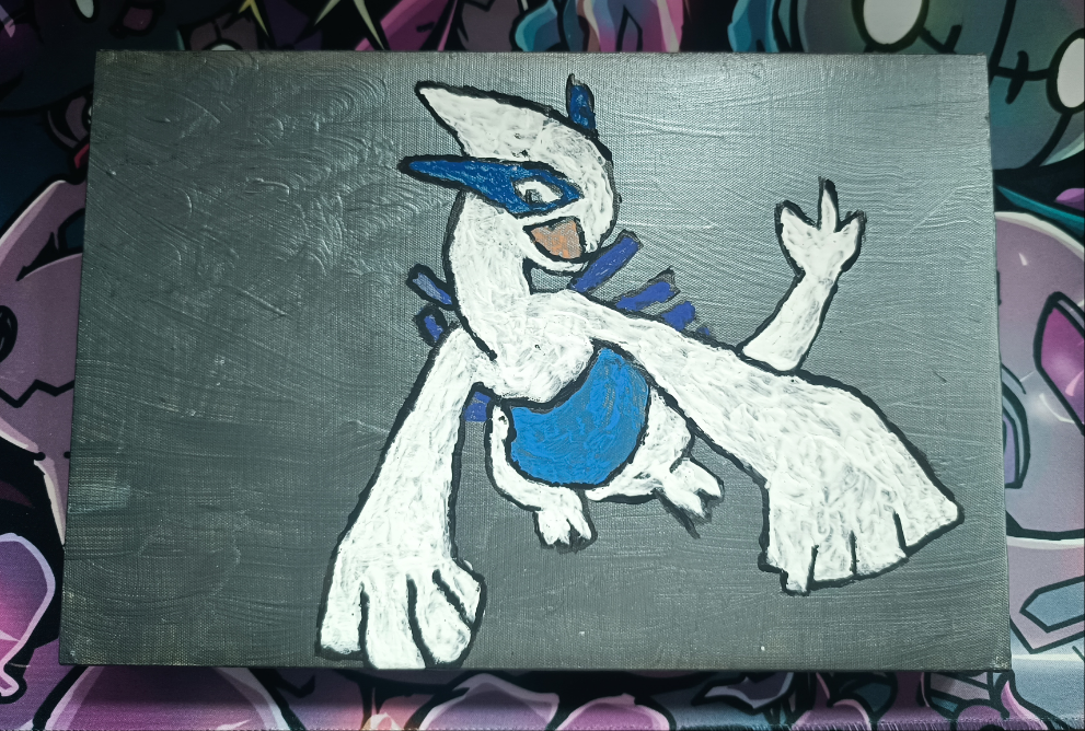 Handbemalte Leinwand Lugia 30x20cm