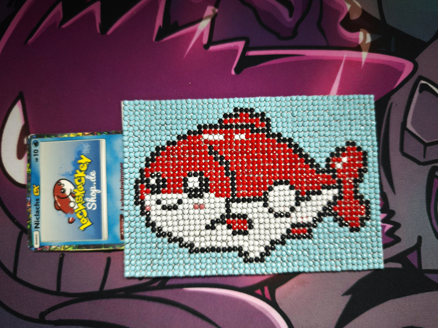 Handgemachte Kartenhüllen "Groß" mit Cutstom Niclachs Karte made by Cybercat