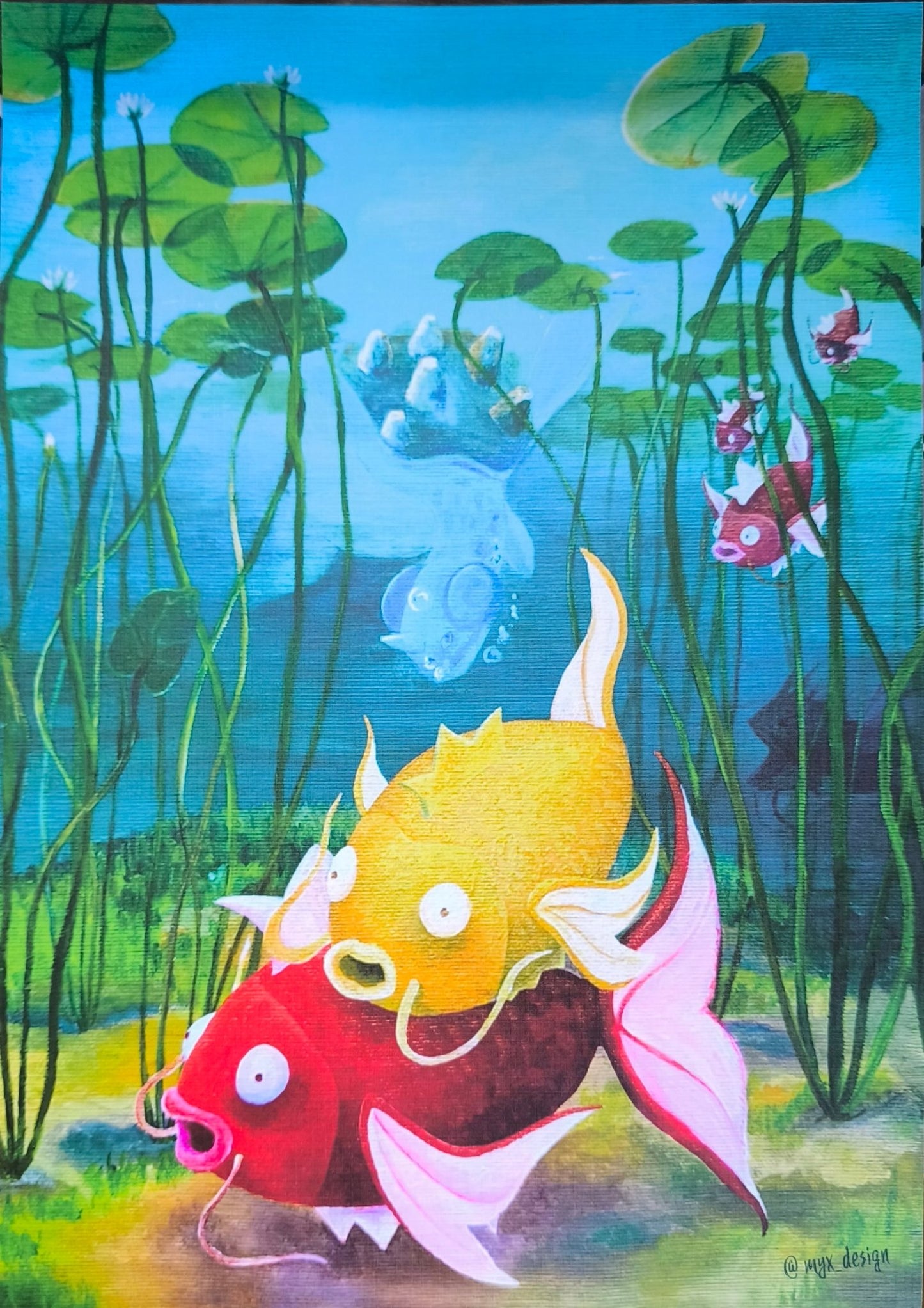 Handmade Poster Karpador & Lapras Made By @myx_design - Lachsnacken - Shop