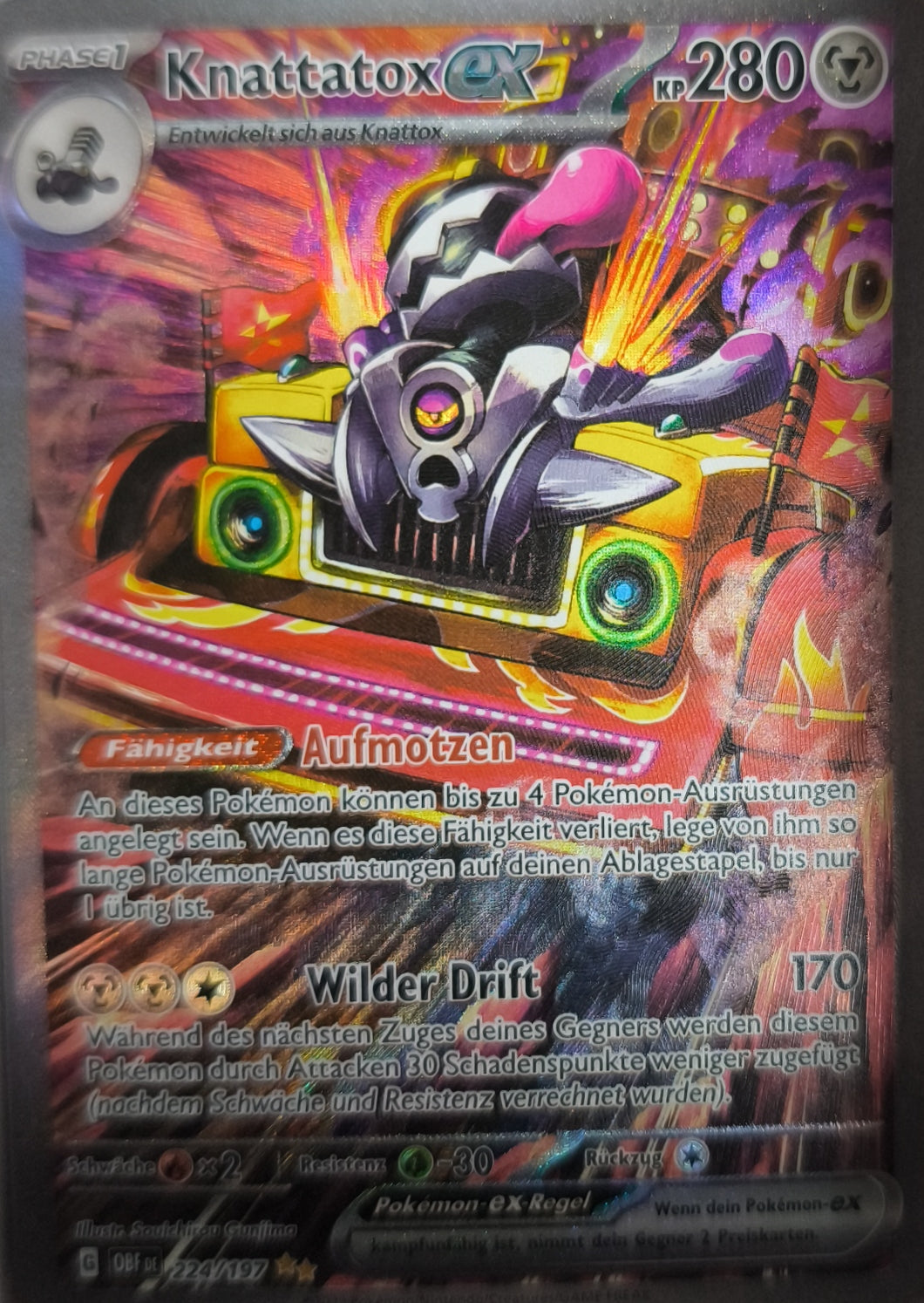 Knattatox EX Obsidian Flammen Boosterfrisch