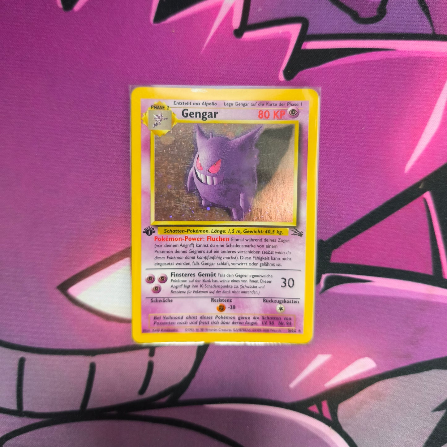 Gengar Fossil 1. Edition Zustand: Good-Excellent