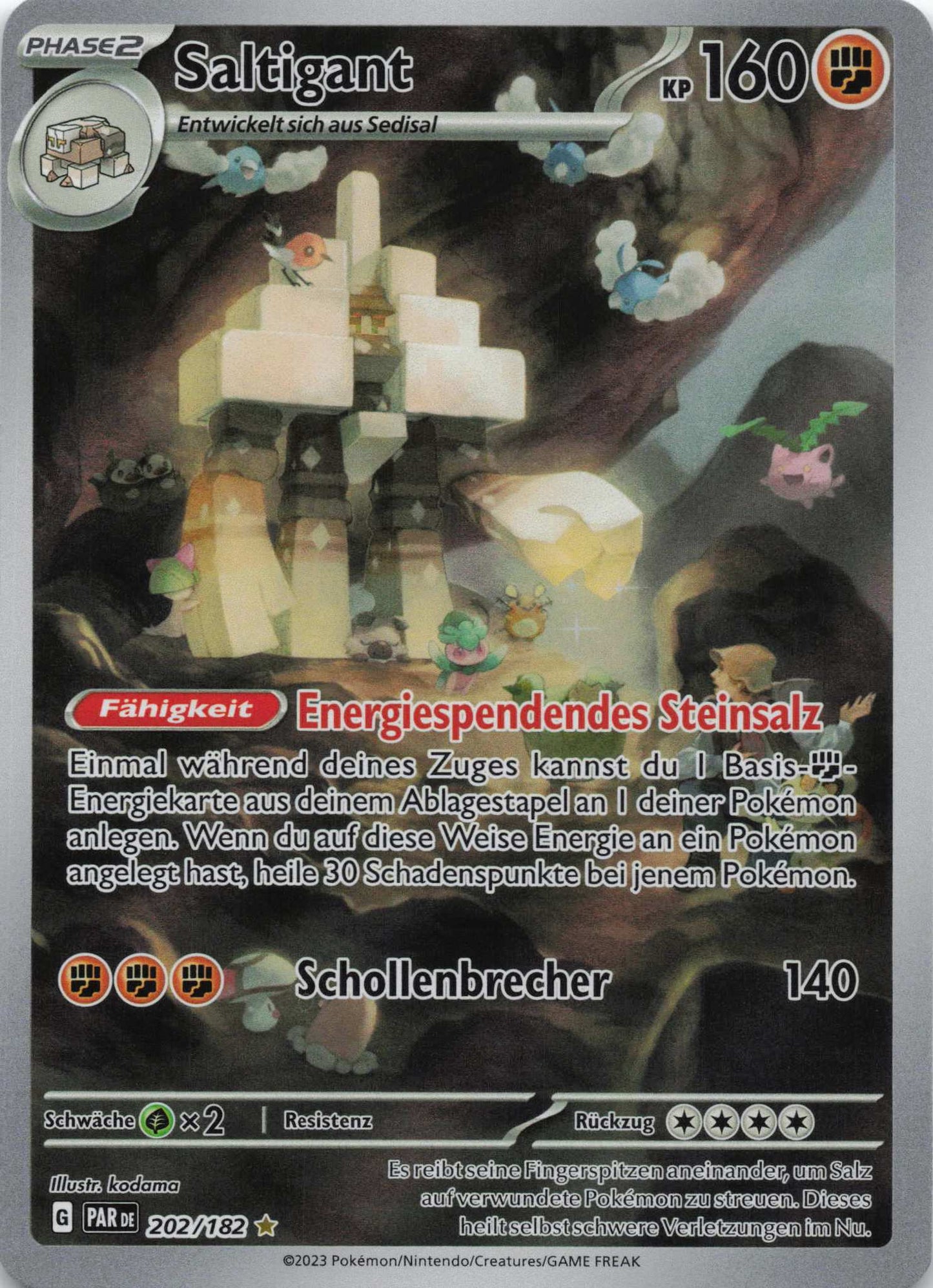 Garganacl Art Rare SV4K: Ancient Roar 073/066 NM Pokemon TCG