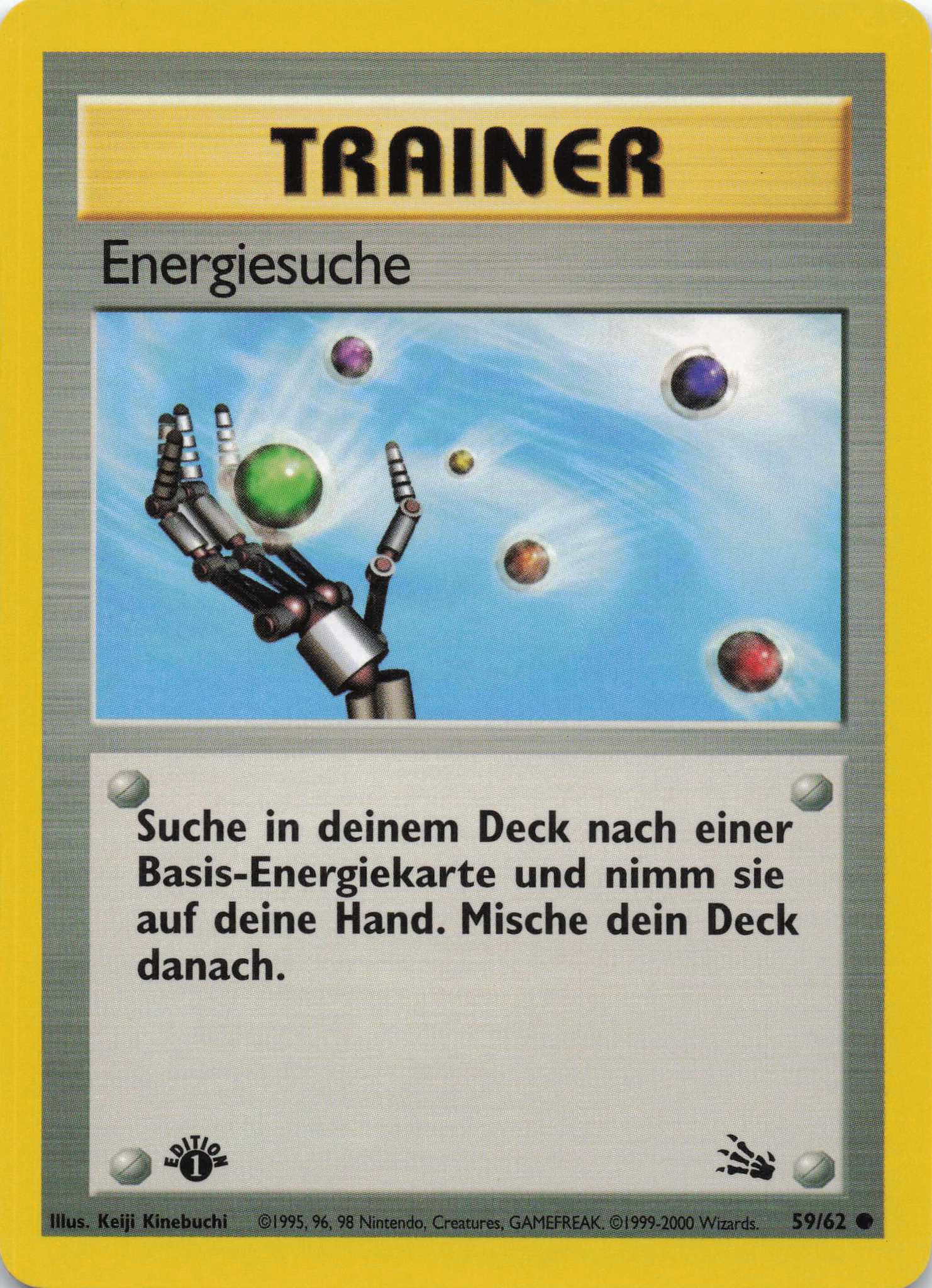 Energiesuche Fossil Set Deutsch 1. Edition Pokemon TCG - Lachsnacken - Shop