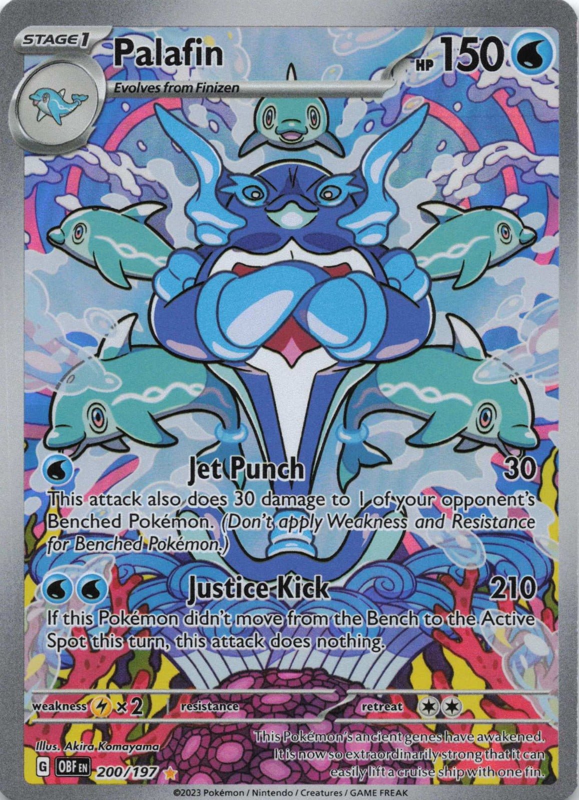 Palafin Illustration Rare SV03: Obsidian Flames 200/197 NM Pokemon TCG - Lachsnacken - Shop