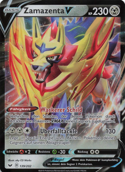 Zamazenta V Schwert & Schild 139 NM Pokemon TCG - Lachsnacken - Shop