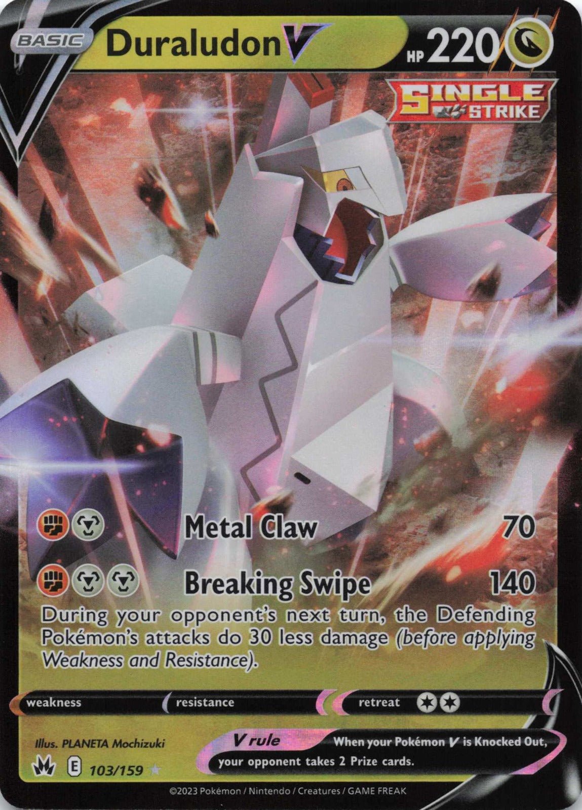 Duraludon V Ultra Rare SWSH: Crown Zenith 103/159 NM Pokemon TCG - Lachsnacken - Shop