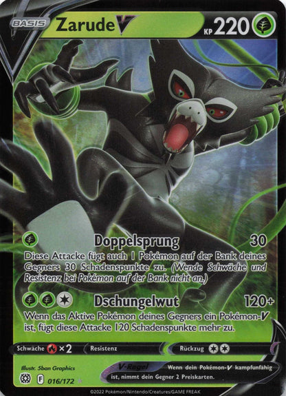 Zarude V Strahlende Sterne 016 NM Pokemon TCG - Lachsnacken - Shop