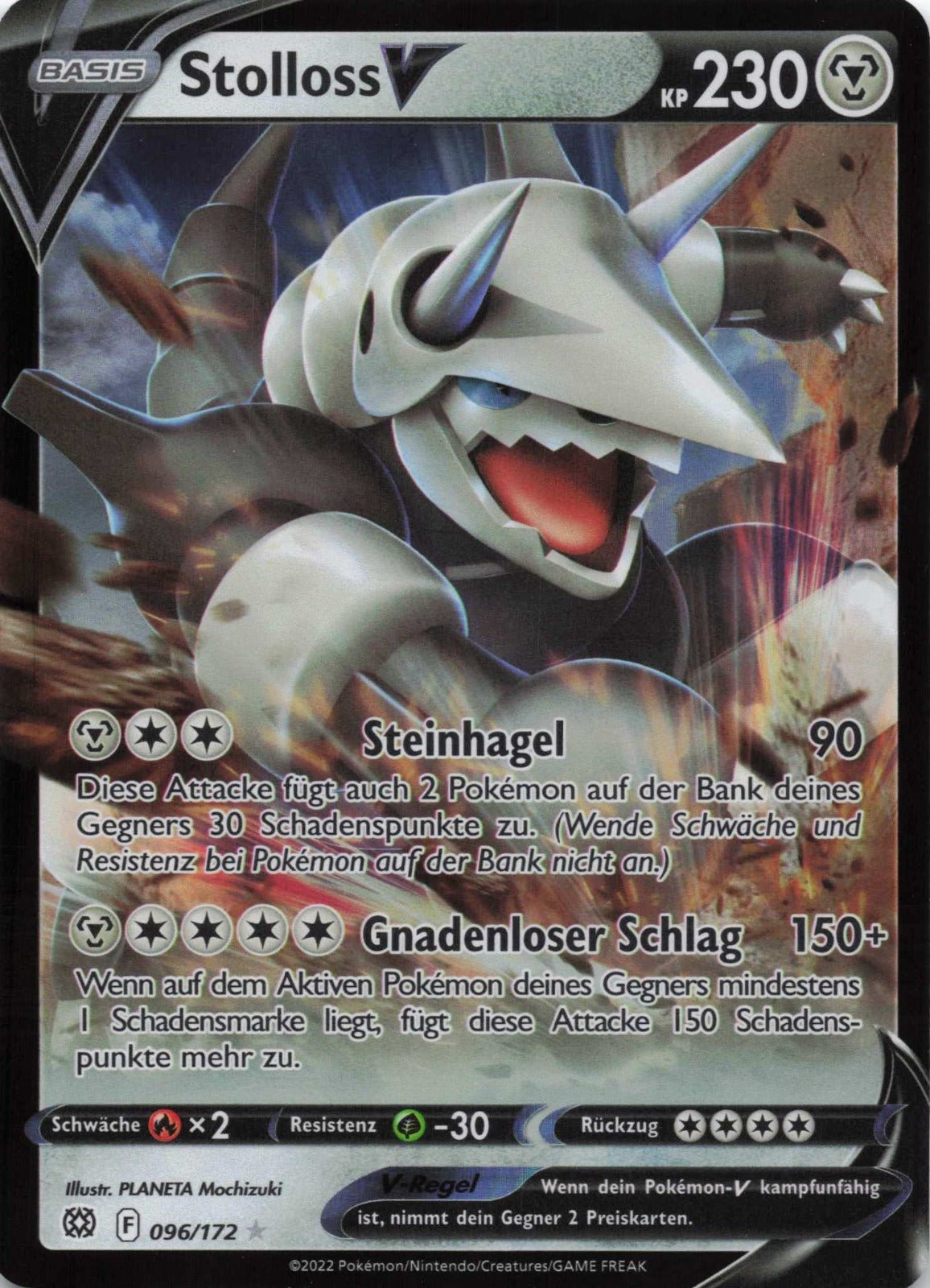 Stolloss V Strahlende Sterne 096 NM Pokemon TCG - Lachsnacken - Shop