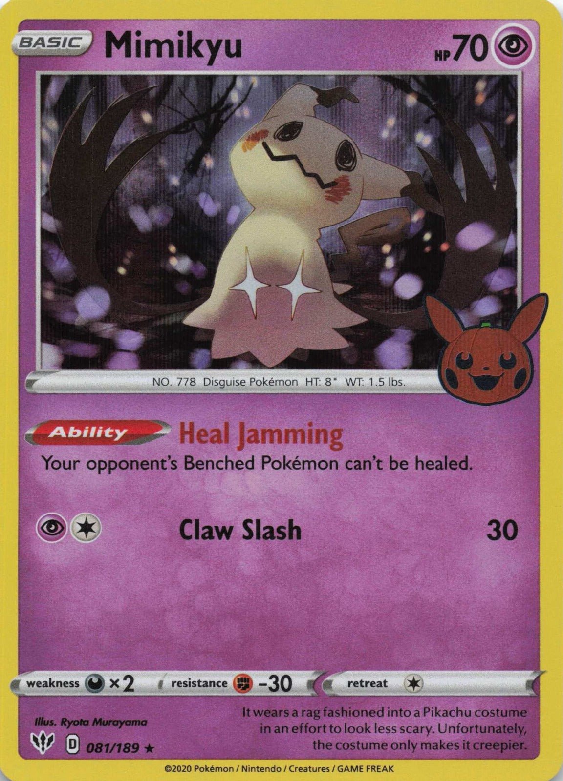 Mimikyu Promo Trick or Trade BOOster Bundle 081/189 NM Pokemon TCG - Lachsnacken - Shop