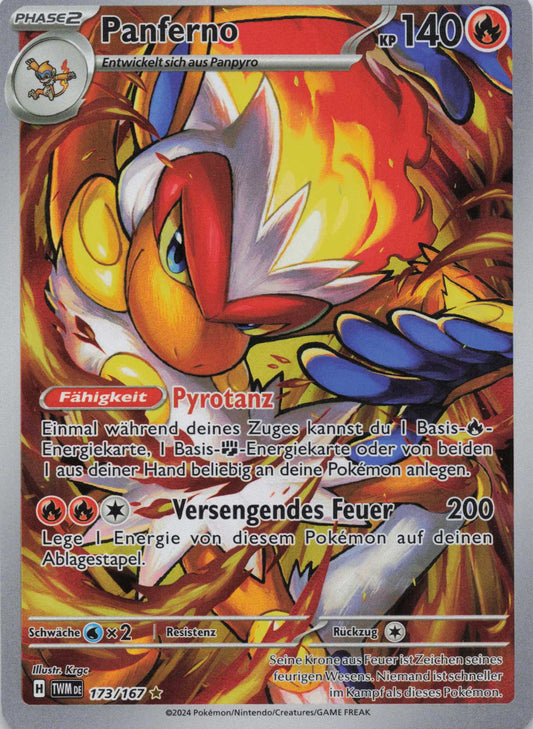 Infernape Art Rare SV5a: Crimson Haze 070/066 NM Pokemon TCG