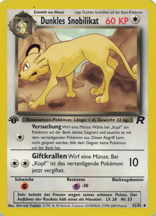 Snobilikat Team Rocket Deutsch 1. Edition Pokemon TCG - Lachsnacken - Shop