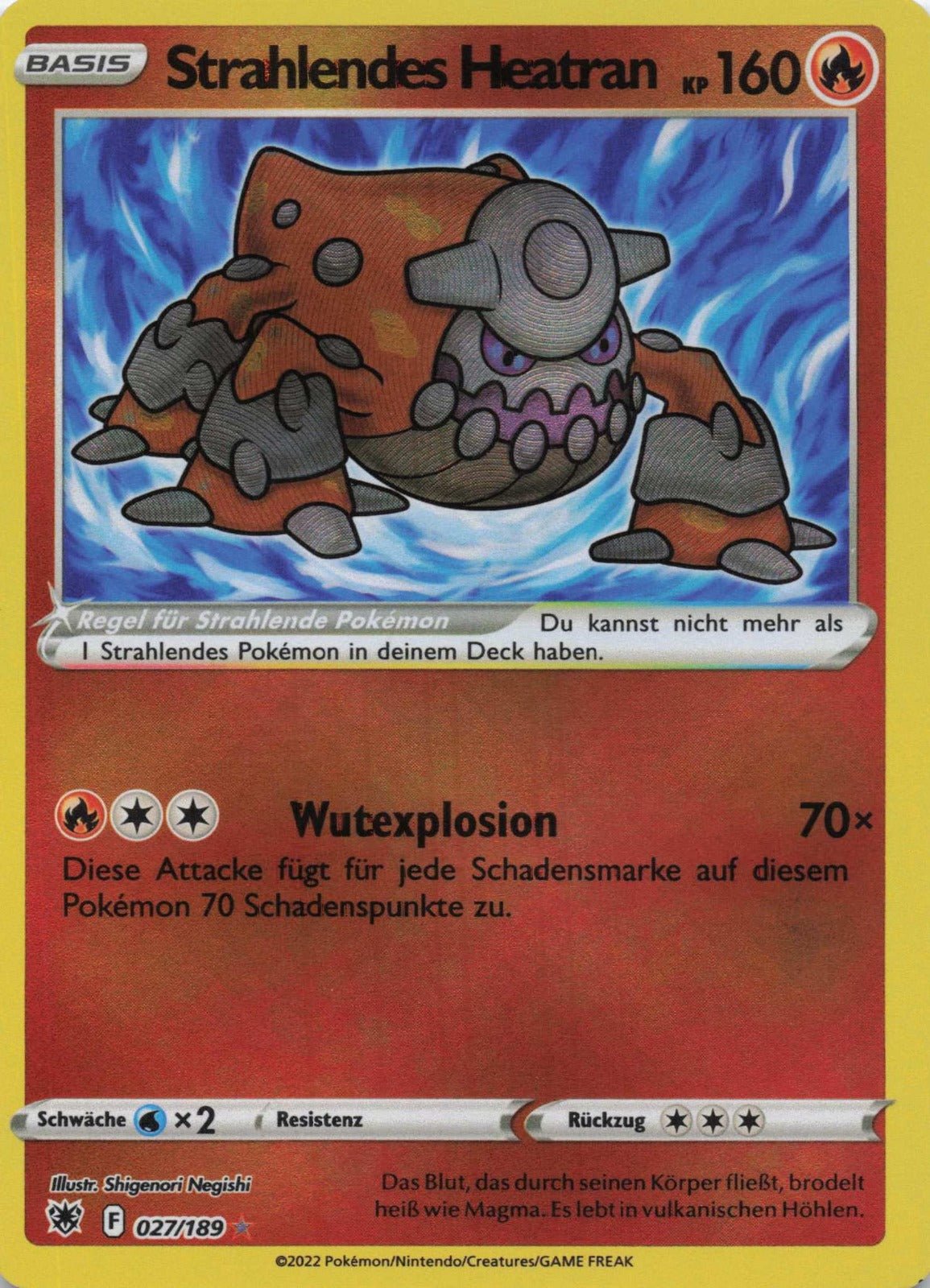 Strahlendes Heatran Astralglanz 027 NM Pokemon TCG - Lachsnacken - Shop