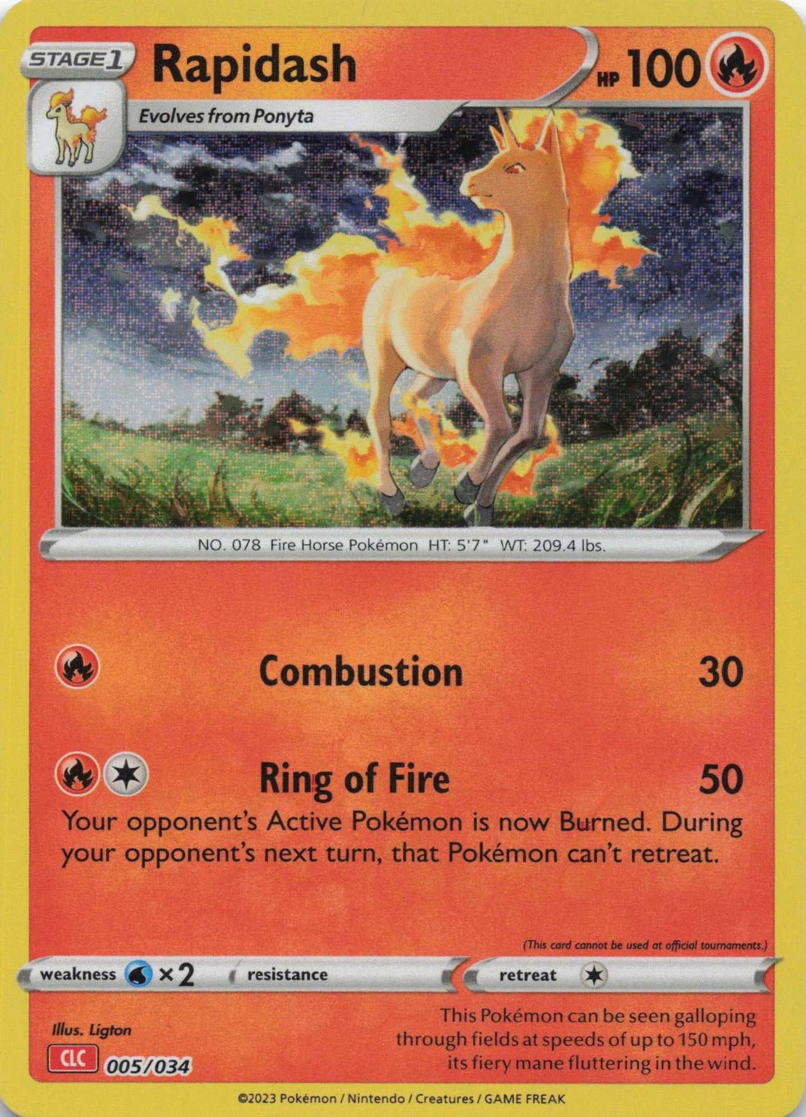 Rapidash Classic Collection Trading Card Game Classic 005/034 NM Pokemon TCG - Lachsnacken - Shop
