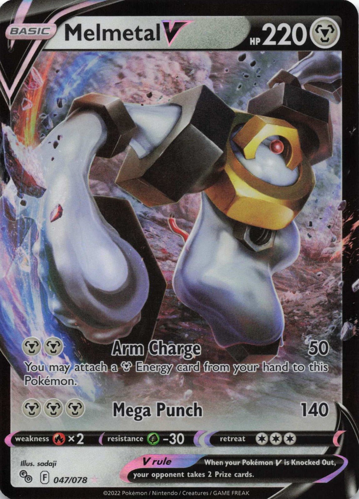 Melmetal V Ultra Rare Pokemon GO 047/078 NM Pokemon TCG - Lachsnacken - Shop