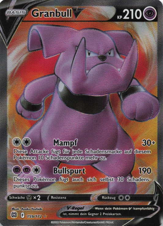 Granbull V Full Art Strahlende Sterne 159 NM Pokemon TCG - Lachsnacken - Shop