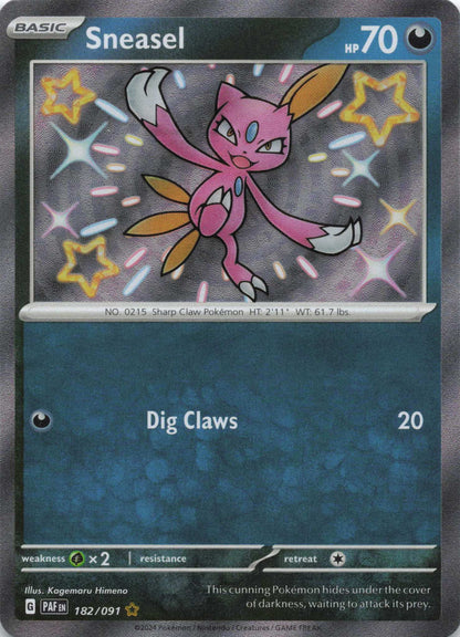 Sniebel Shiny Rare SV: Paldean Fates 182/091 Mint Pokemon TCG - Lachsnacken - Shop