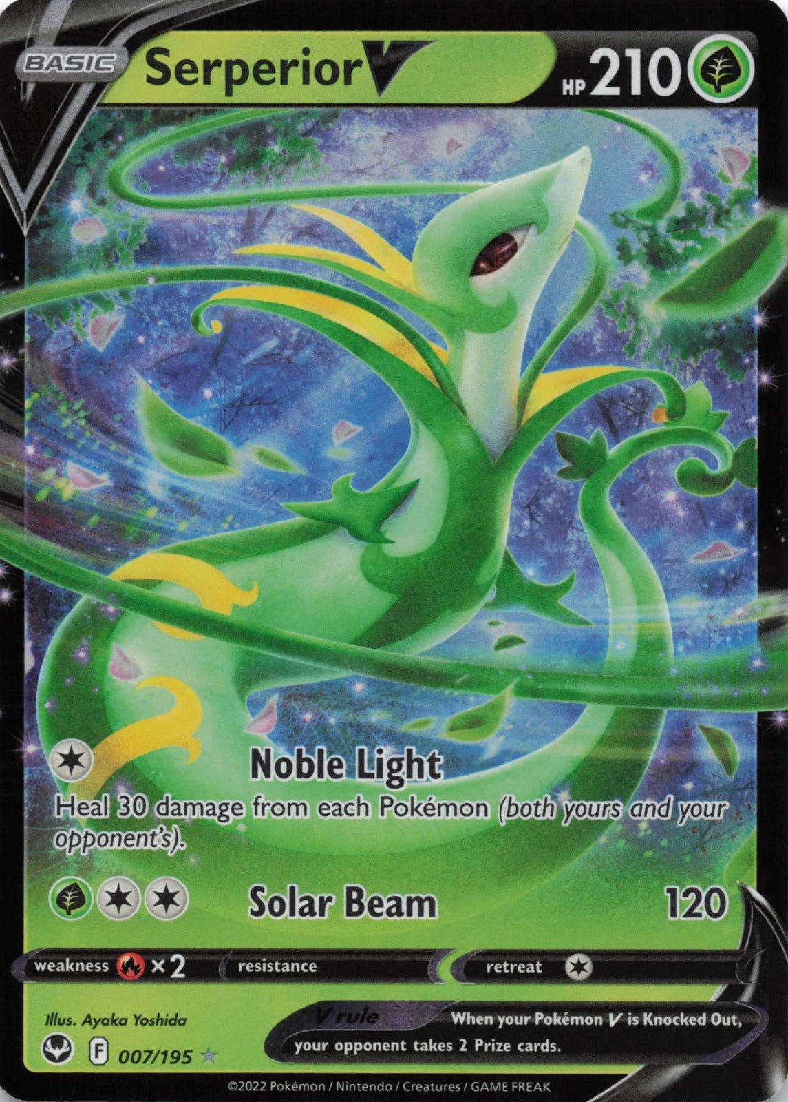 Serperior V Ultra Rare SWSH12: Silver Tempest 007/195 NM Pokemon TCG - Lachsnacken - Shop