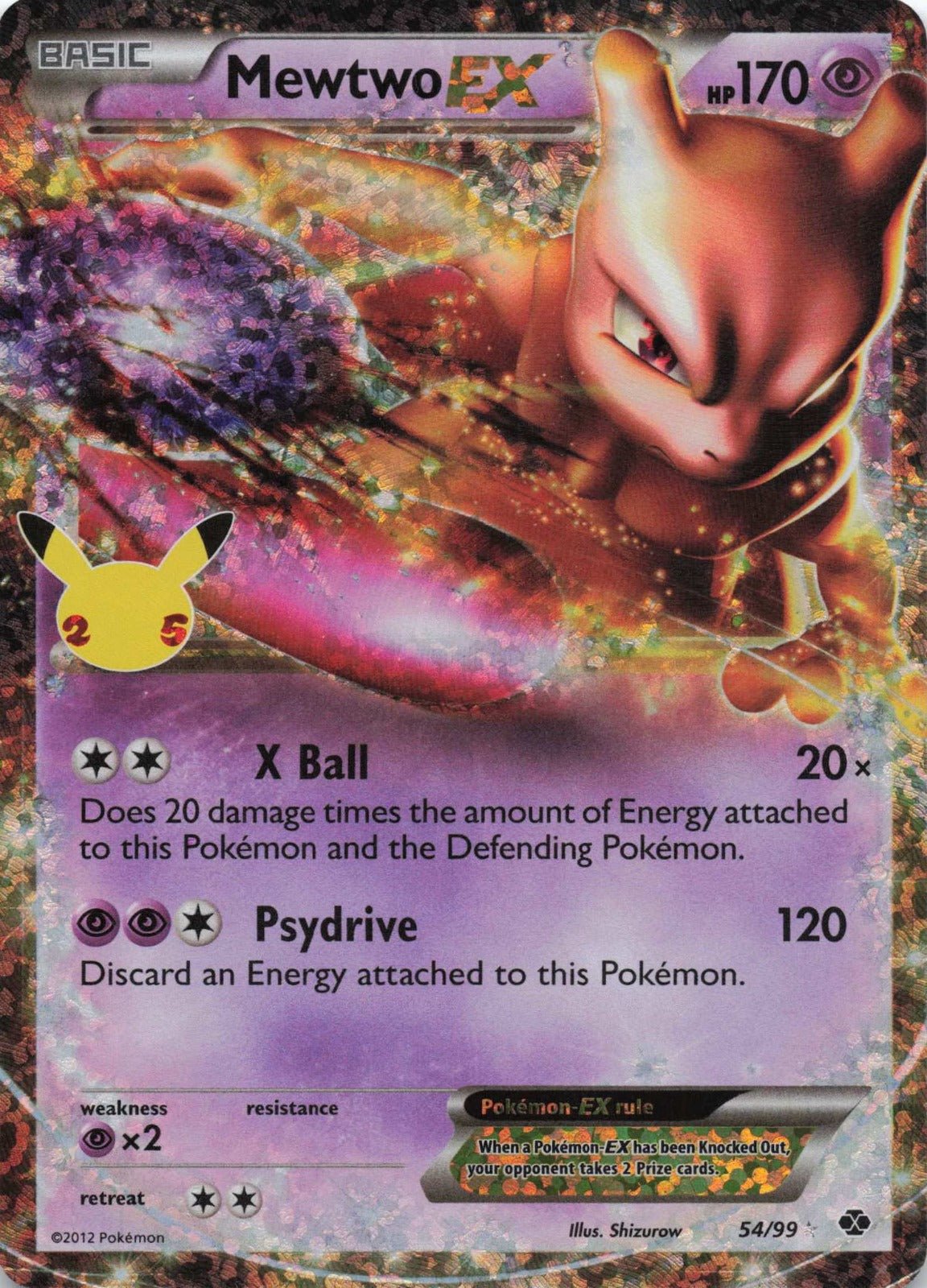 Mewtwo EX Ultra Rare Legendary Treasures 54/113 NM Pokemon TCG - Lachsnacken - Shop