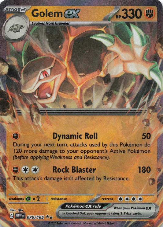 Golem ex Double Rare SV: Scarlet & Violet 151 076/165 NM Pokemon TCG - Lachsnacken - Shop