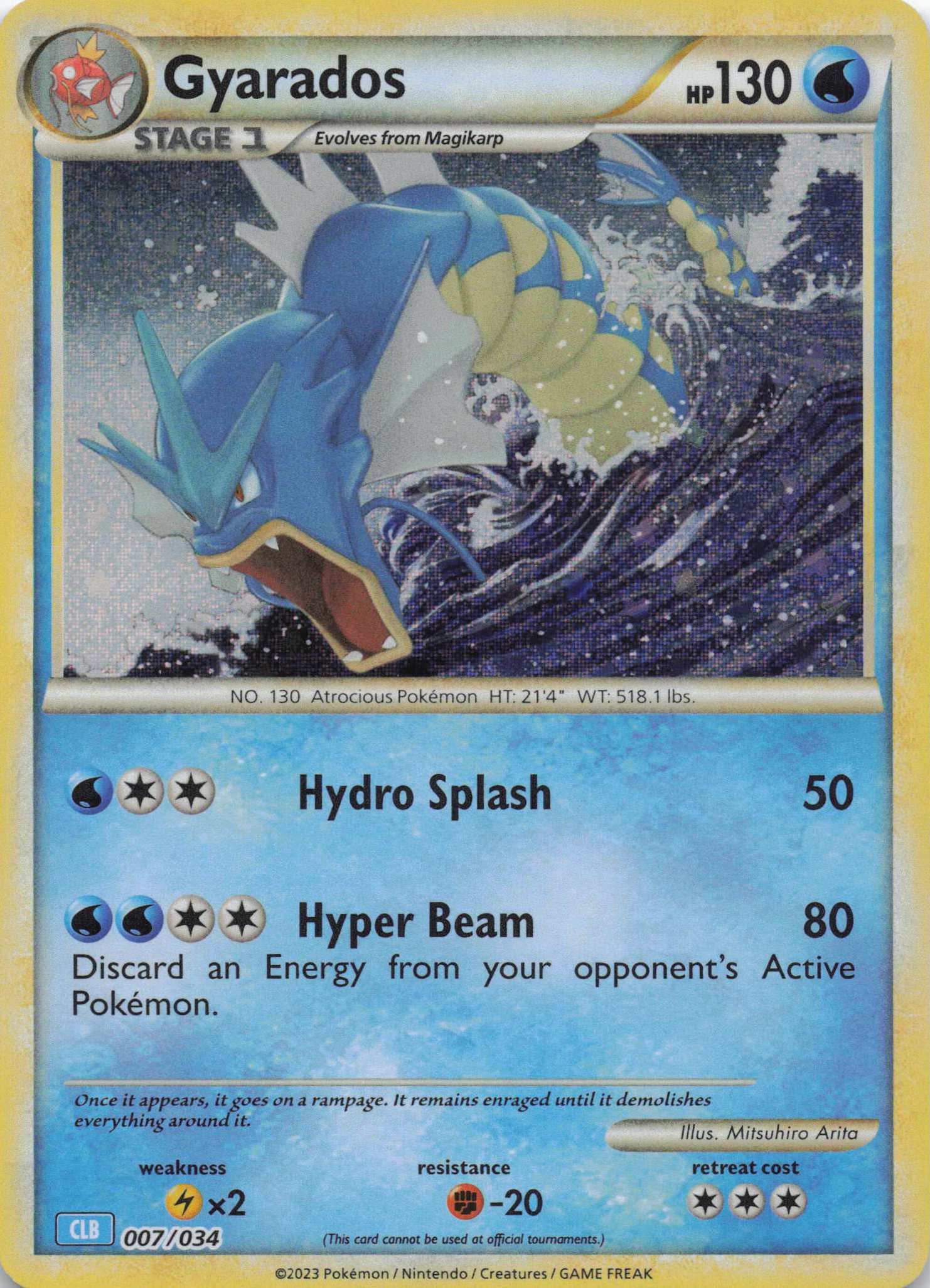 Garados Classic Collection Trading Card Game Classic 007/034 Mint Pokemon TCG - Lachsnacken - Shop