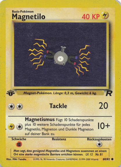 Magnetilo Team Rocket Deutsch 1. Edition Pokemon TCG Good - Lachsnacken - Shop