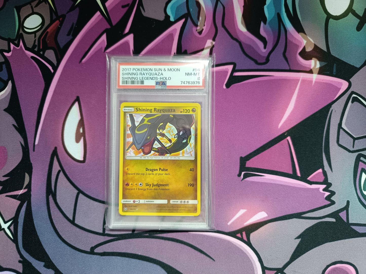 Shining Rayquaza Holo Graded PSA 8