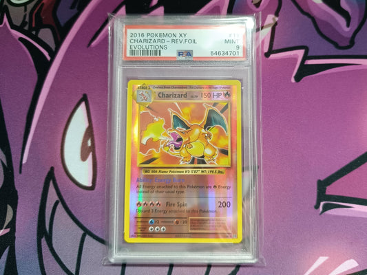 Glurak Evolutions Reverse Holo Graded PSA 9