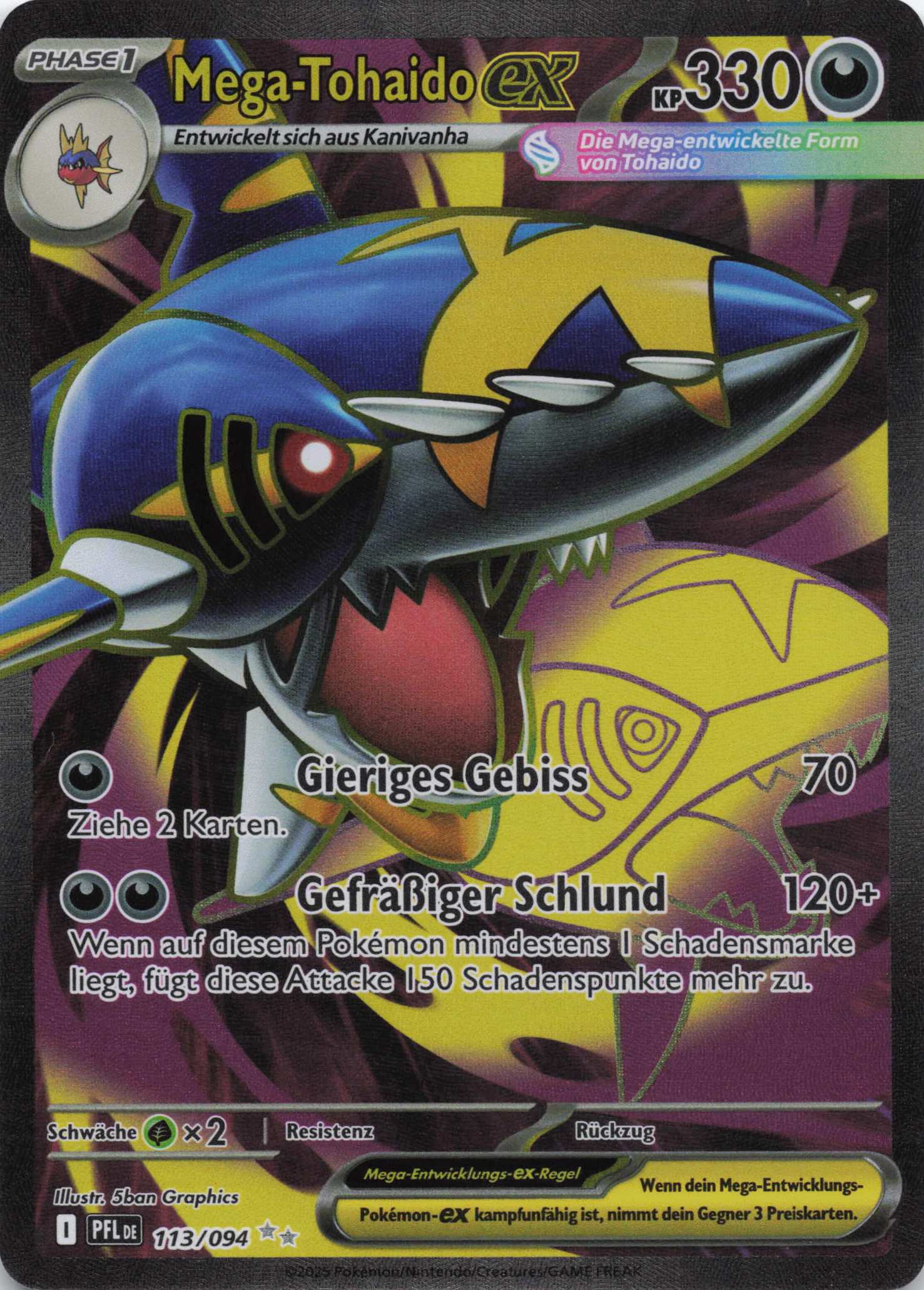 Mega Tohaido Ex Ultra Rare Fatale Flammen 113 Mint Pokemon TCG - Lachsnacken - Shop