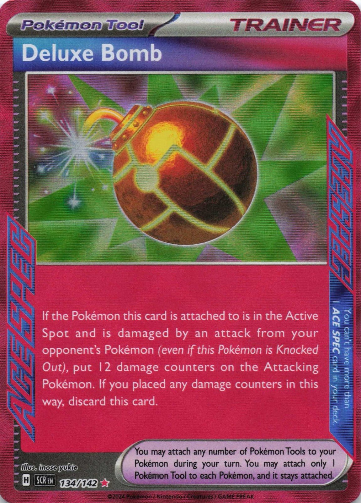 Deluxe Bomb ACE SPEC Rare SV07: Stellar Crown 134/142 NM Pokemon TCG - Lachsnacken - Shop