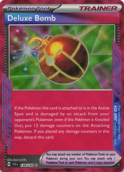 Deluxe Bomb ACE SPEC Rare SV07: Stellar Crown 134/142 NM Pokemon TCG - Lachsnacken - Shop