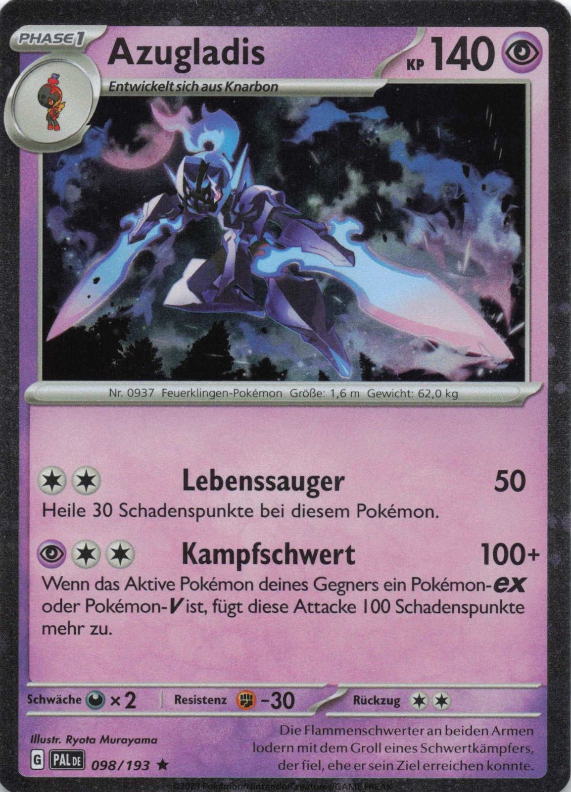 Azugladis Promo Entwicklungen in Paldea 098 NM Pokemon TCG - Lachsnacken - Shop