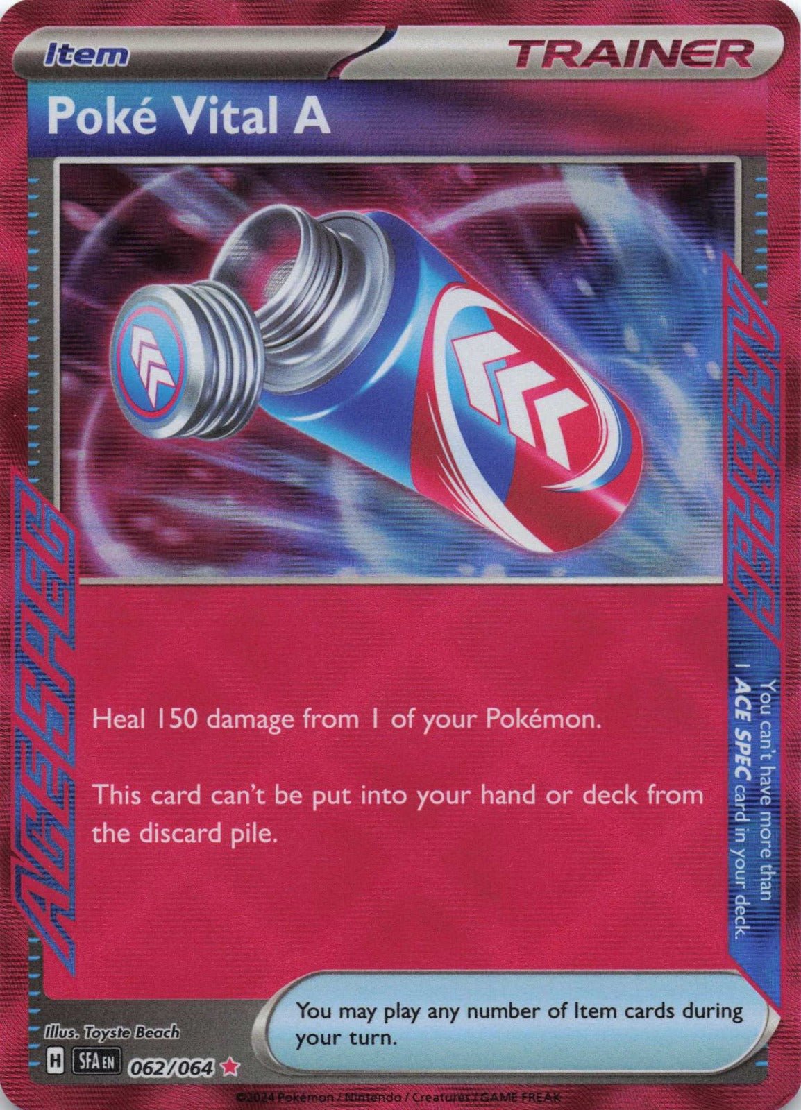 Poke Vital A ACE SPEC Rare SV: Shrouded Fable 062/064 NM Pokemon TCG - Lachsnacken - Shop