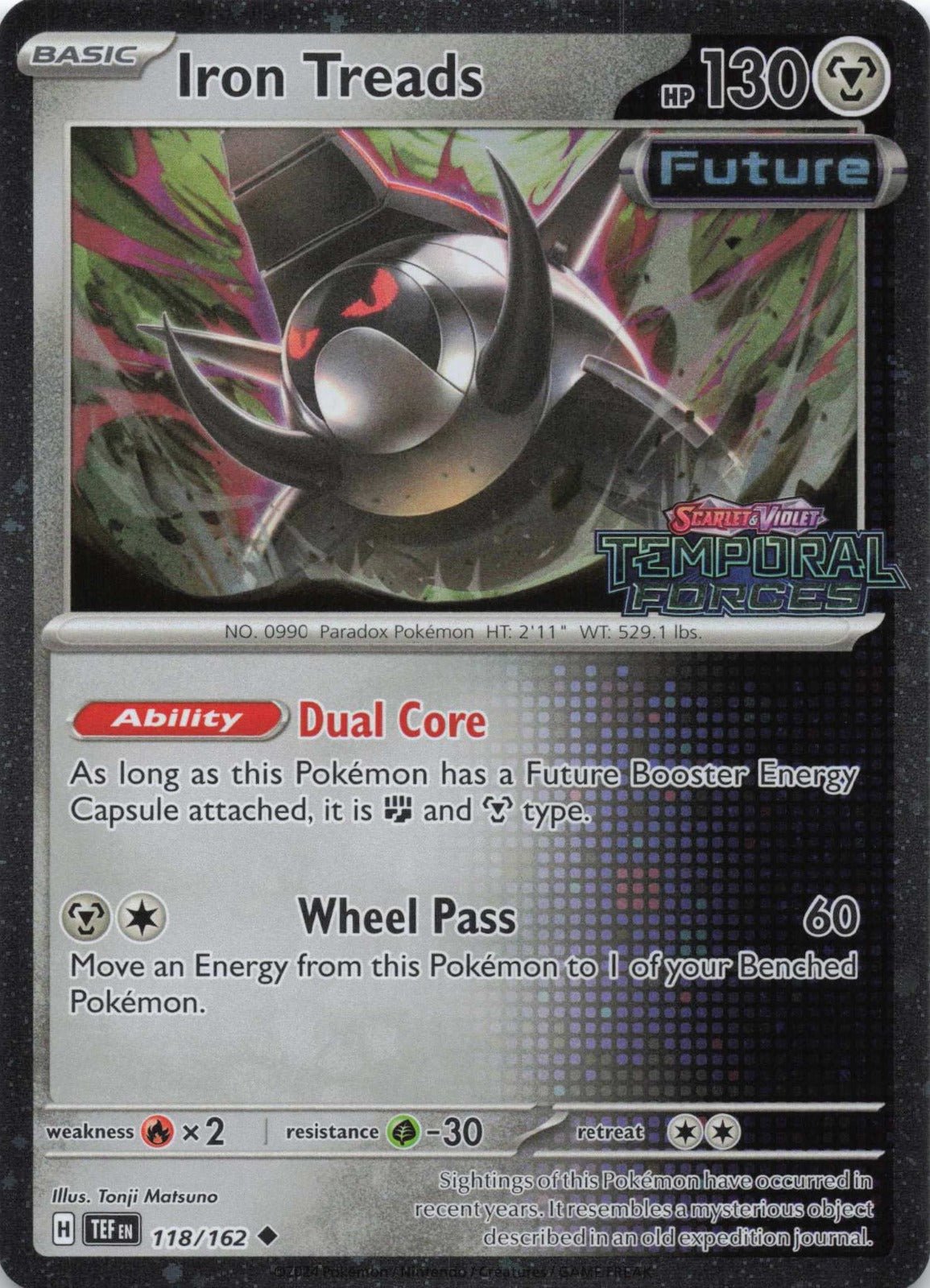 Iron Treads Uncommon SV05: Temporal Forces 118/162 NM Pokemon TCG - Lachsnacken - Shop
