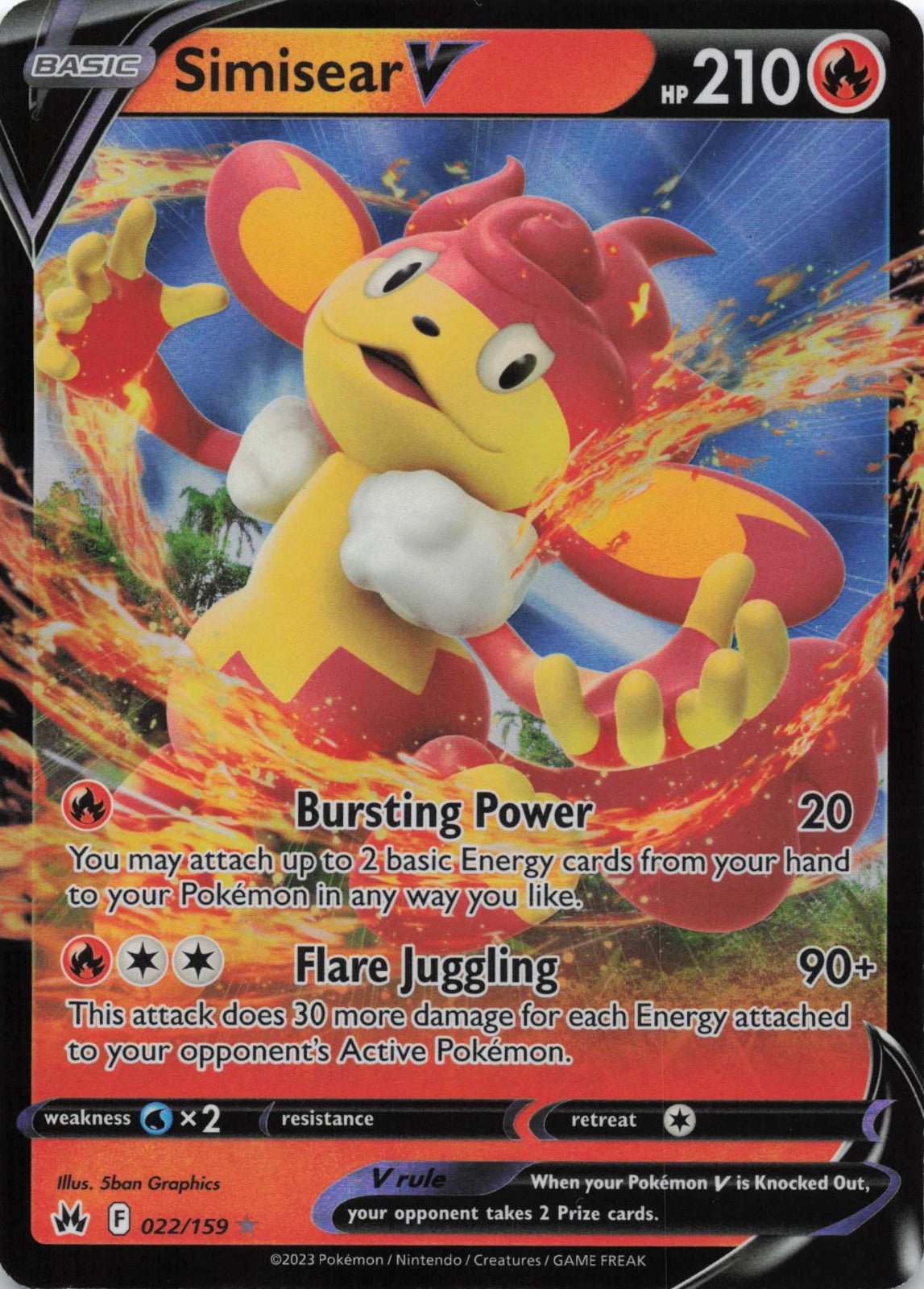 Simisear V Ultra Rare SWSH: Crown Zenith 022/159 NM Pokemon TCG - Lachsnacken - Shop