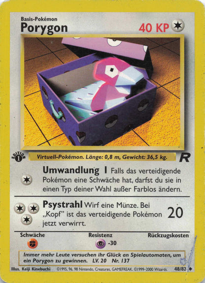 Porygon Team Rocket Deutsch 1. Edition Pokemon TCG Good - Lachsnacken - Shop