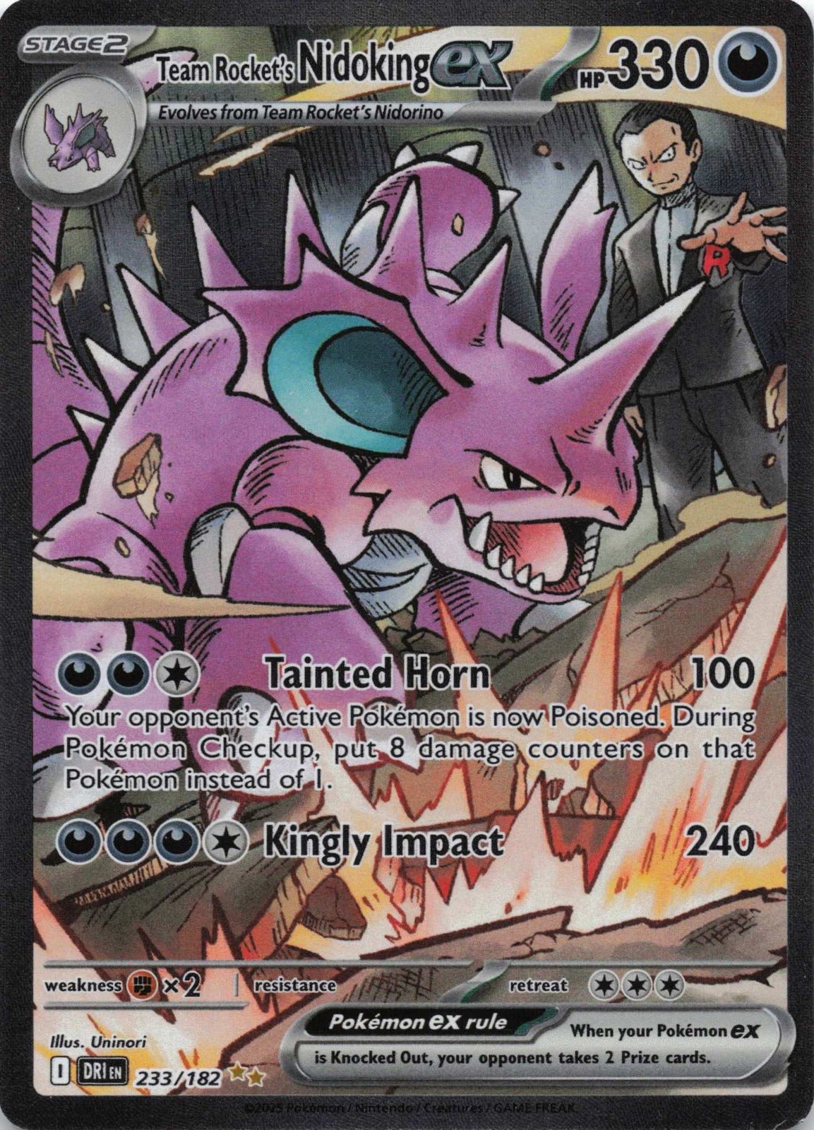 Team Rocket's Nidoking ex Special Illustration Rare SV10: Destined Rivals 233/182 NM Pokemon TCG - Lachsnacken - Shop