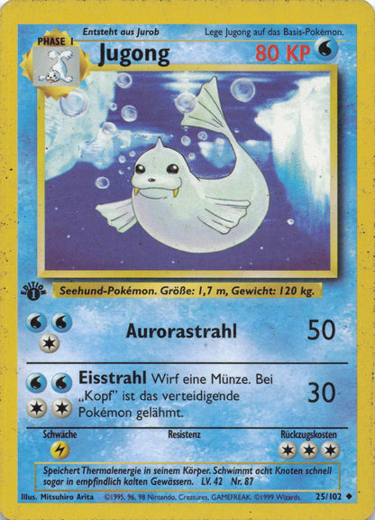 Jugong Base Set Deutsch 1. Edition Pokemon TCG Good - Lachsnacken - Shop