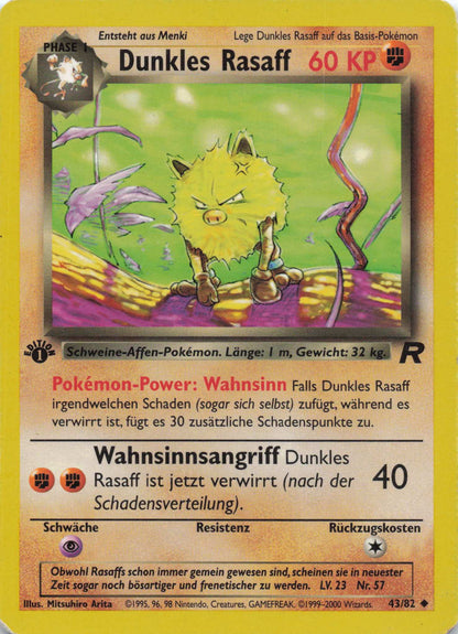Dunkles Team Rocket Deutsch 1. Edition 043/82 Pokemon TCG EXC - Lachsnacken - Shop