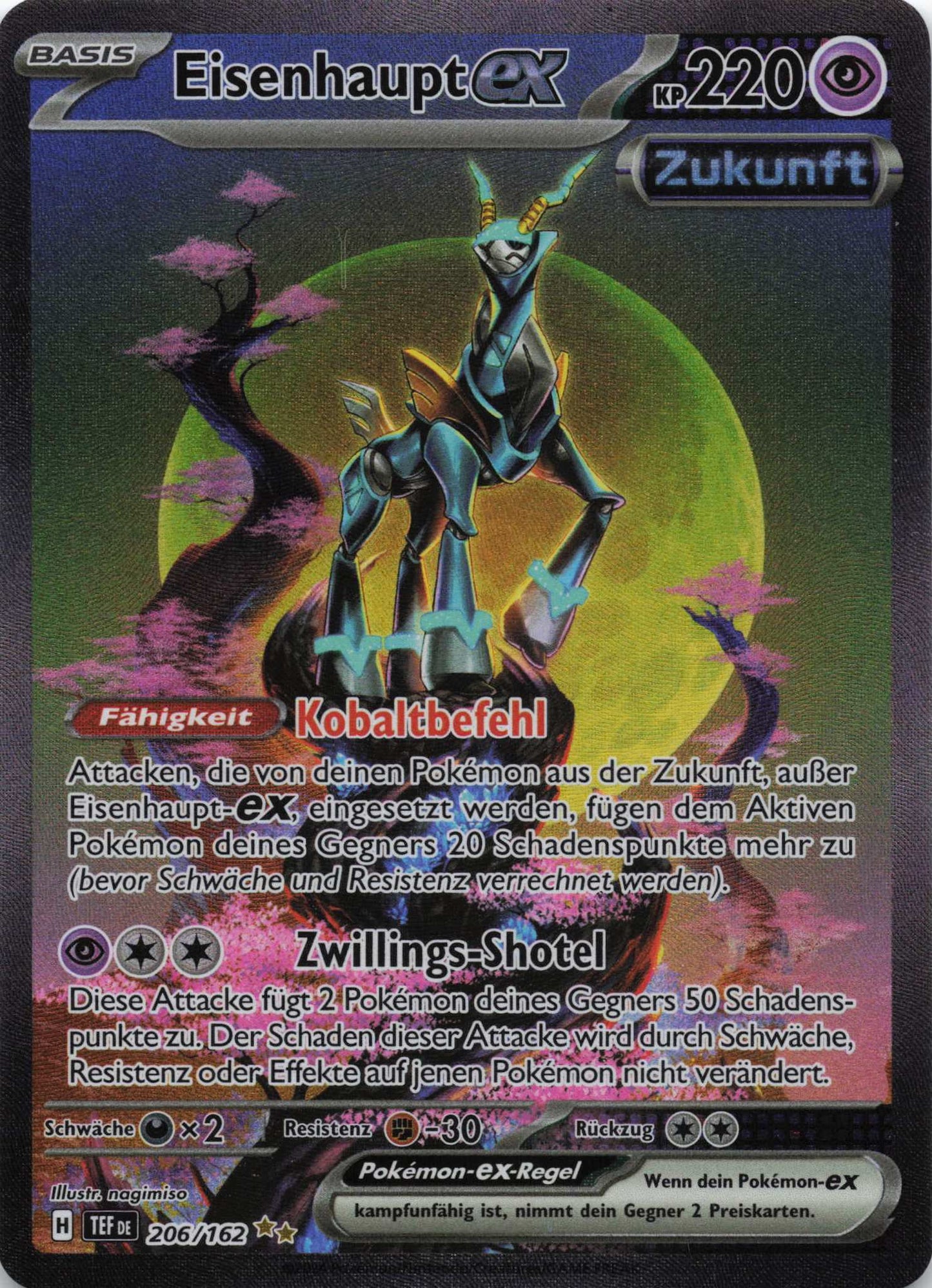 Eisenhaupt-ex Special Illustration Gewalten der Zeit 206 NM Pokemon TCG