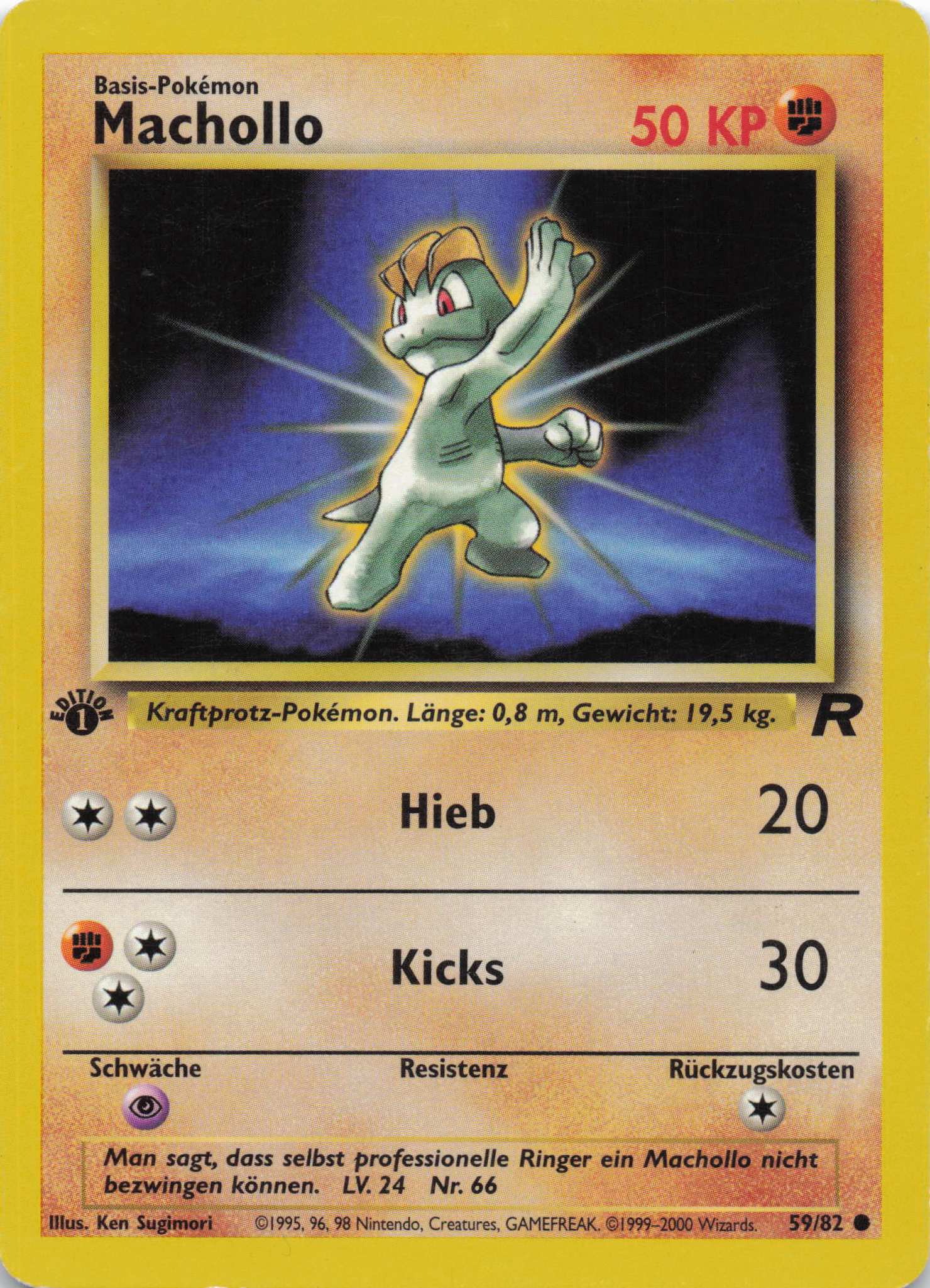 Machollo Team Rocket Deutsch 1. Edition Pokemon TCG Exc - Lachsnacken - Shop