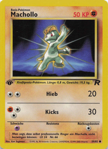 Machollo Team Rocket Deutsch 1. Edition Pokemon TCG Exc - Lachsnacken - Shop
