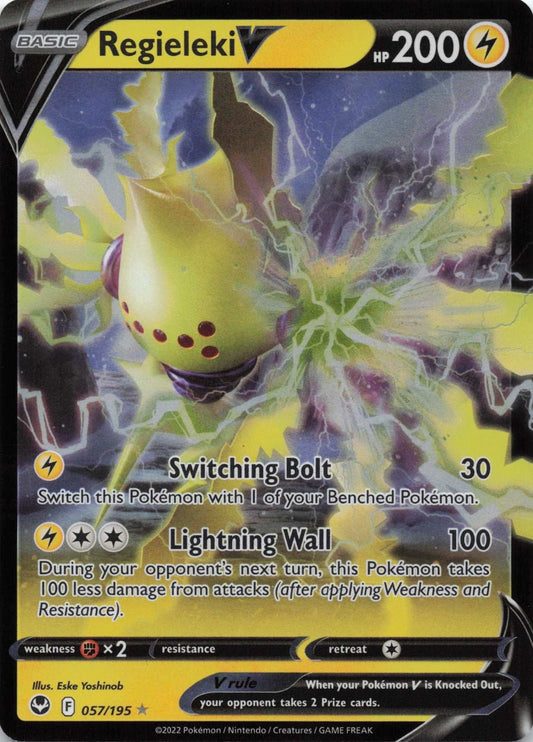 Regieleki V Ultra Rare Prize Pack Series Cards 057/195 NM Pokemon TCG - Lachsnacken - Shop