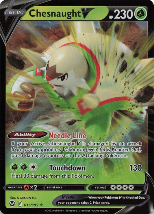 Chesnaught V Ultra Rare SWSH12: Silver Tempest 015/195 NM Pokemon TCG - Lachsnacken - Shop