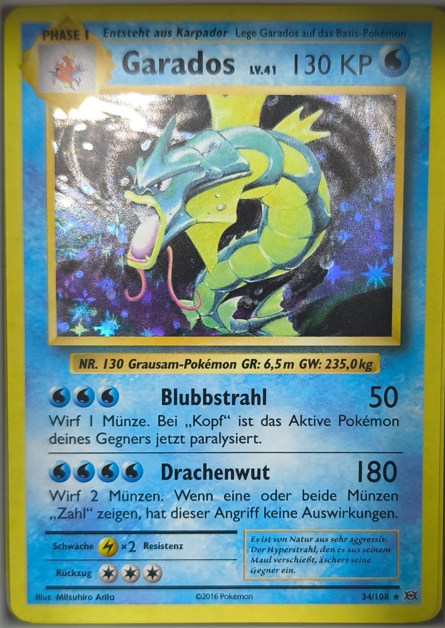 Garados Holo Evolutions Deutsch Excellent - Lachsnacken-Shop