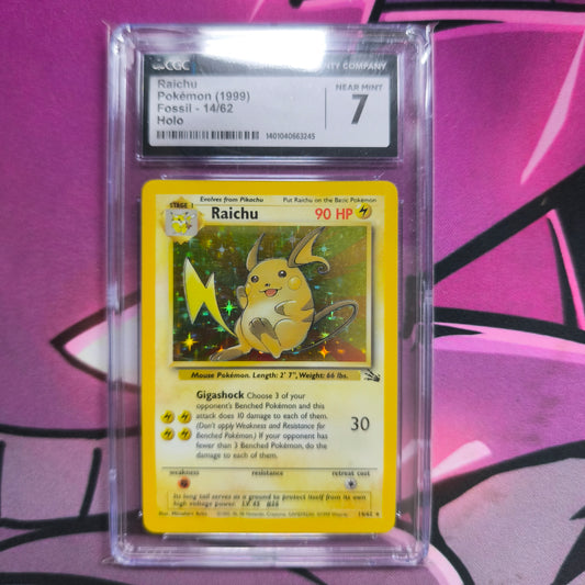 Raichu Fossil Set CGC 7 Near Mint