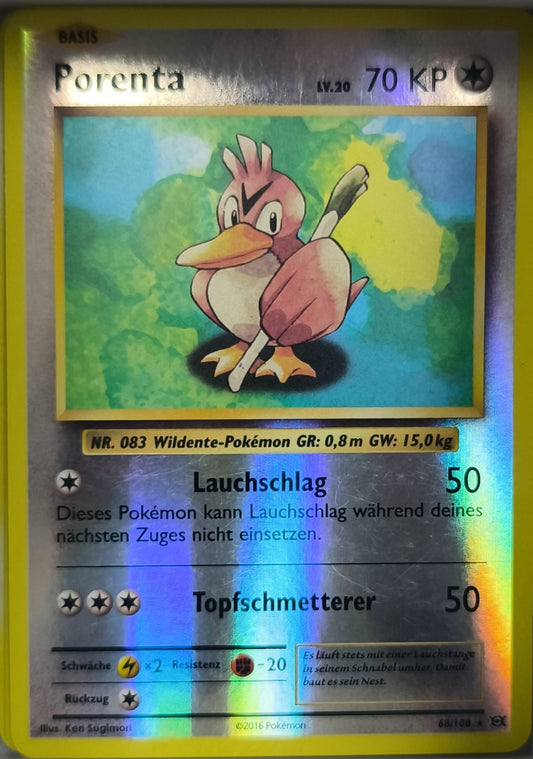 Porenta Reverse Holo Evolutions Deutsch Excellent - Lachsnacken-Shop