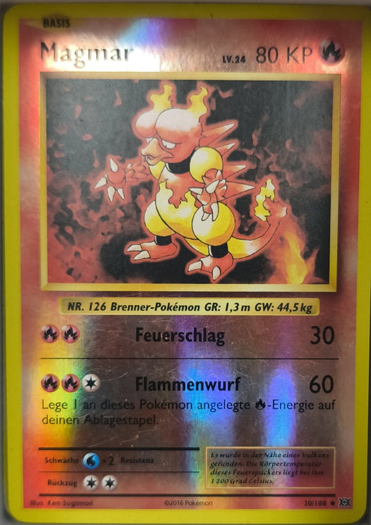 Magmar Reverse Holo Evolutions Deutsch Excellent - Lachsnacken-Shop