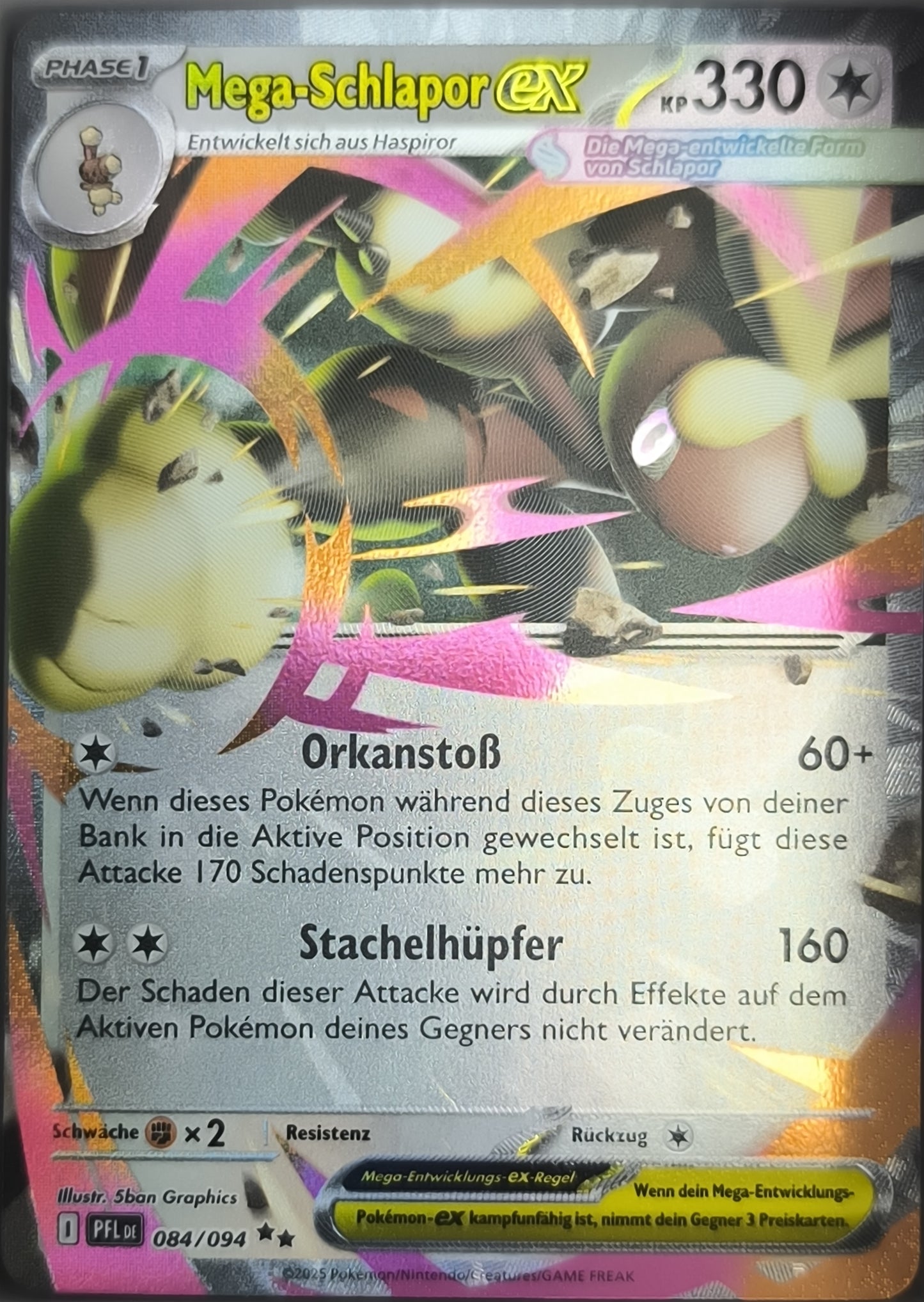 Mega Schlapor ex 084/094 NM Pokemon TCG