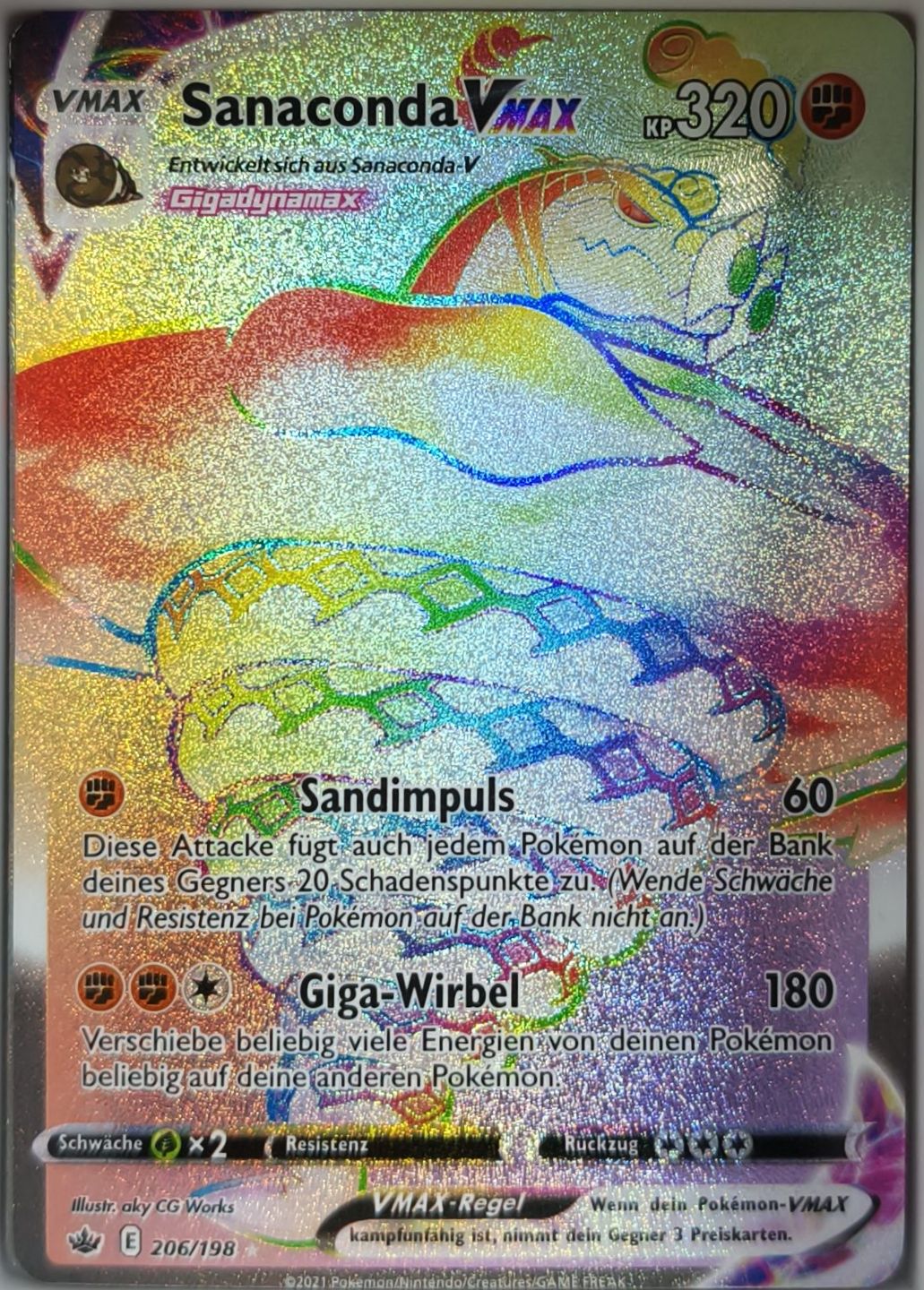 Sandaconda VMAX Rainbow Chilling Reign Deutsch Pokemon TCG - Lachsnacken-Shop