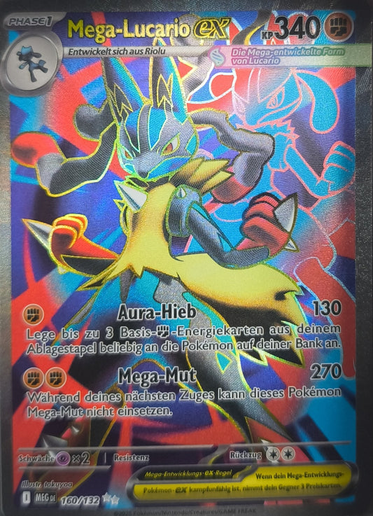 Mega Lucario Mega Entwicklung Deutsch NM Pokemon TCG - Lachsnacken-Shop